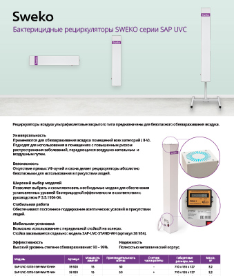 Листовка по бактерицидным рециркуляторам SAP Листовка по бактерицидным рециркуляторам SAP